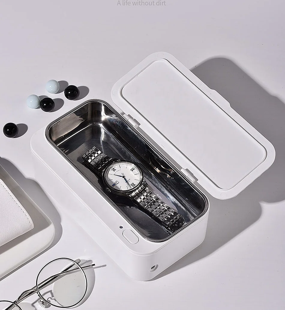 450Ml Sonic Jewellery Cleaner Machine With Watch Holder For Cleaning Jewelry Glasses Denture Rings Ultrasonic Cleaner