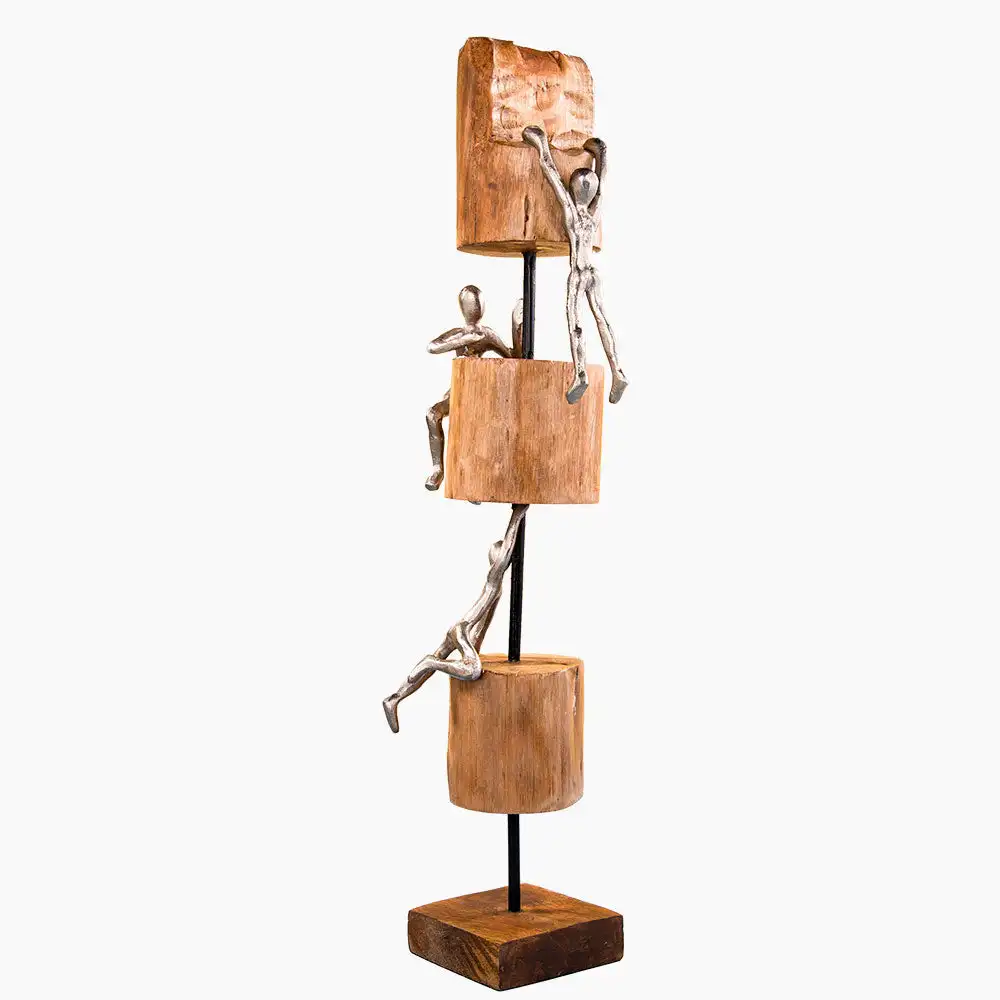 Factory Prices Climbing Man On Stone Stairs Abstract with Top Quality Material Made Home Accent For Sale