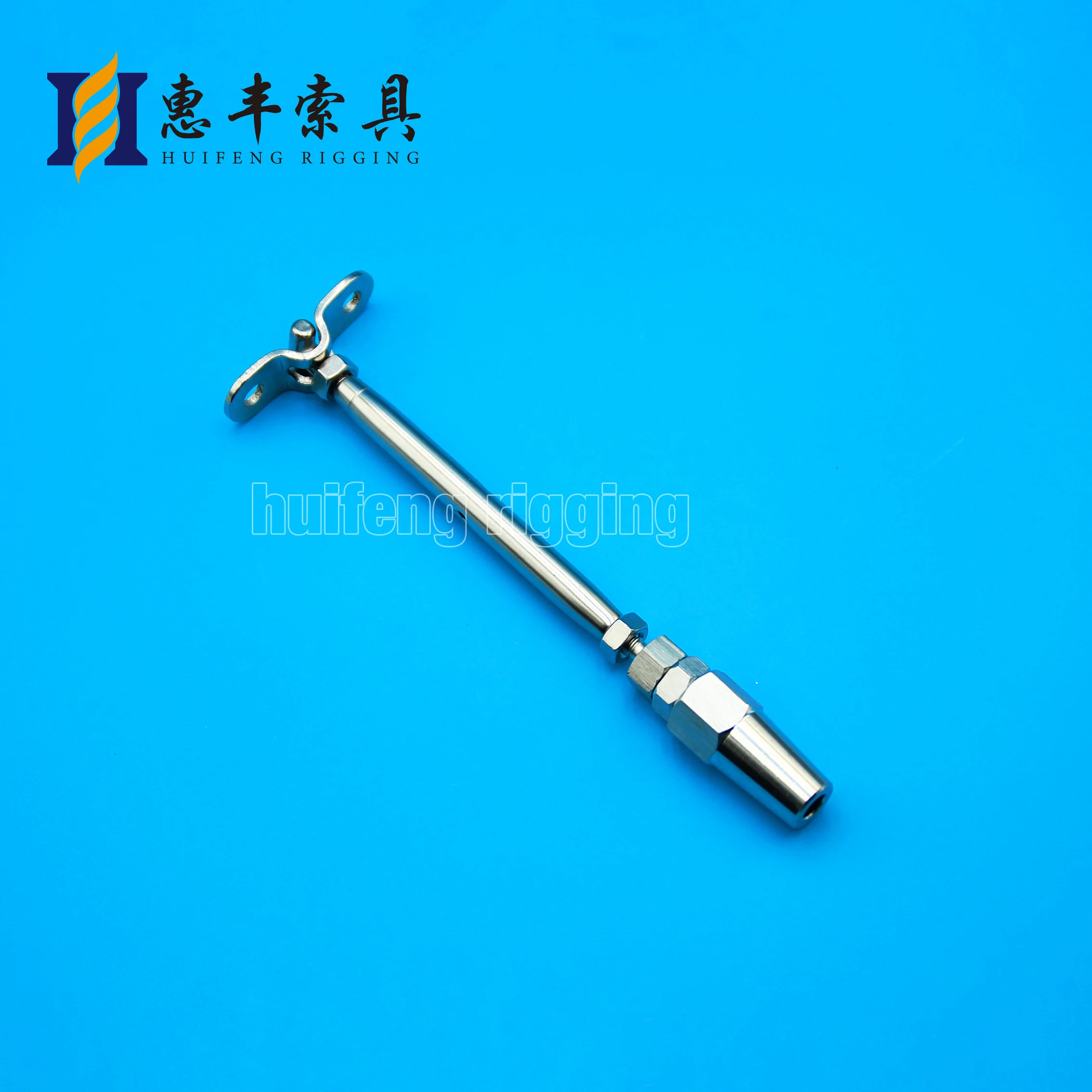 Stainless Steel Close Body Threaded Stud Tension Swageless Deck Toggle Terminal Turnbuckle With Quick Installation