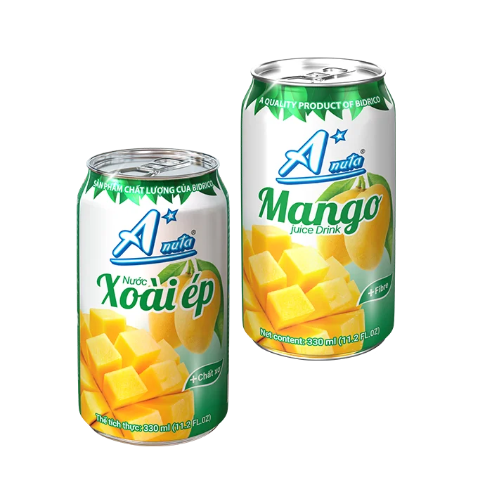 2024 Hot Selling Product A*nuta Mango Juice From Concentrate Mango in Aluminum Cans 330ml Soft Drink Manufacturer From Vietnam