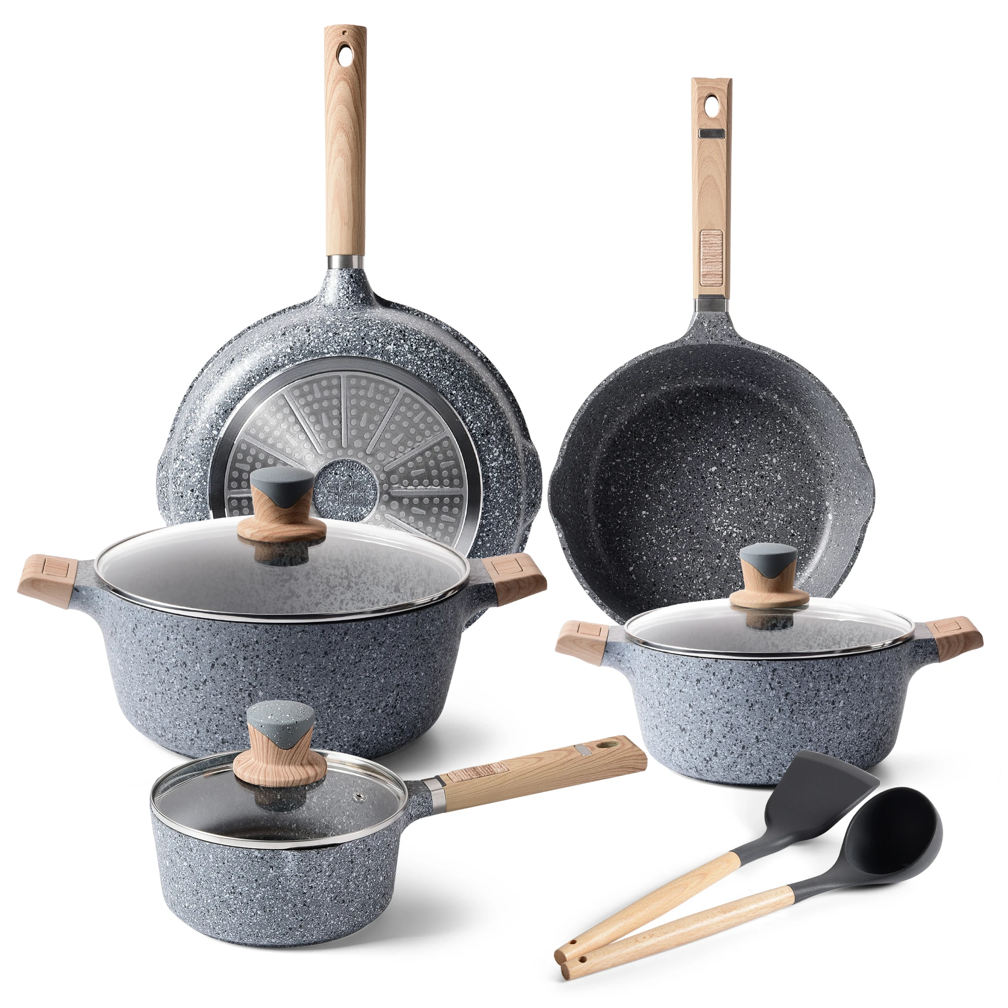 Kitchen Ware Nonstick Marble Granit Pot Set Cookware Coating Cookware Sets Cooking