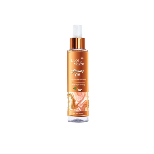 High Quality Turkey Manufactured 150 ml Tanning Oil Rich in Natural Oils with Carrot and Coconut for a Natural Tan Best Product