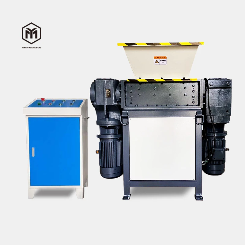 MYD500 double 7.5kw metal aluminum plate scrap clothing cloth shredder manufacturer direct sales