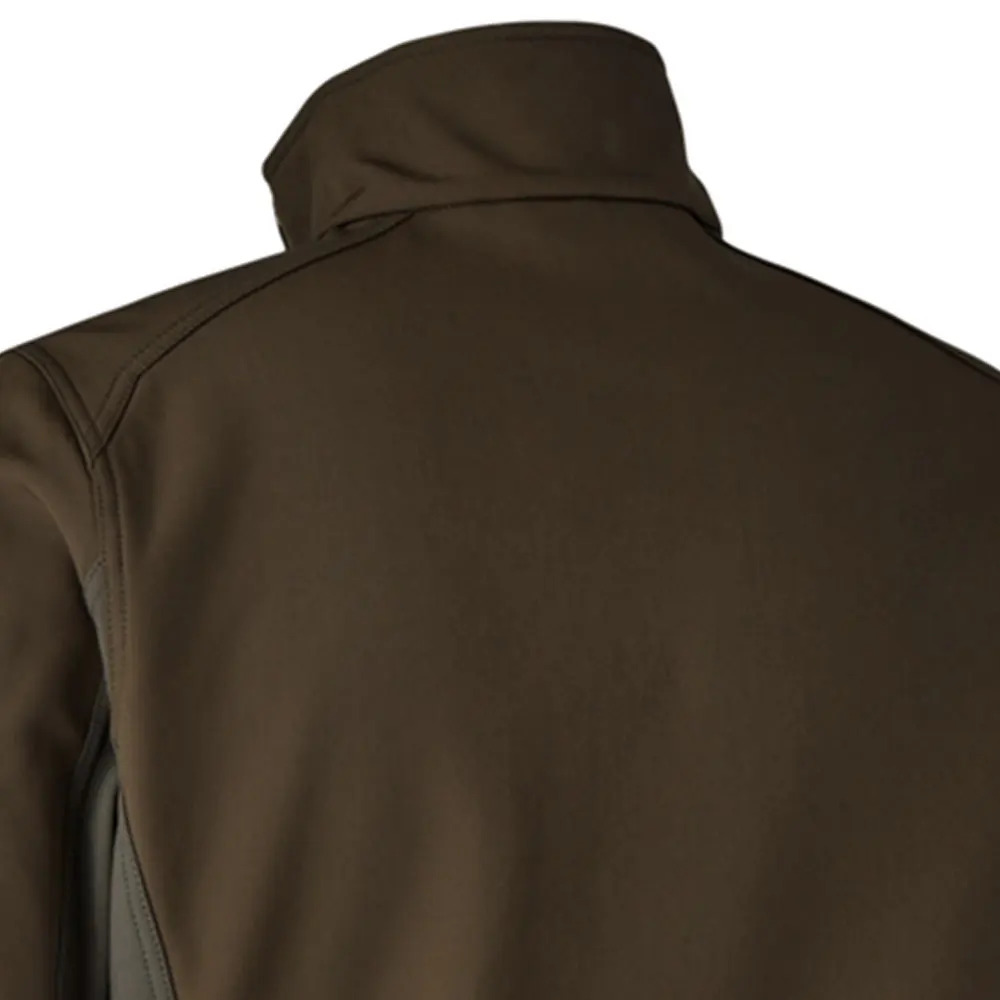 Contrast Colour Chest Pocket Concealed Zip Two Front Pockets With Concealed Zip Pre-shaped Sleeves Softshell Jacket