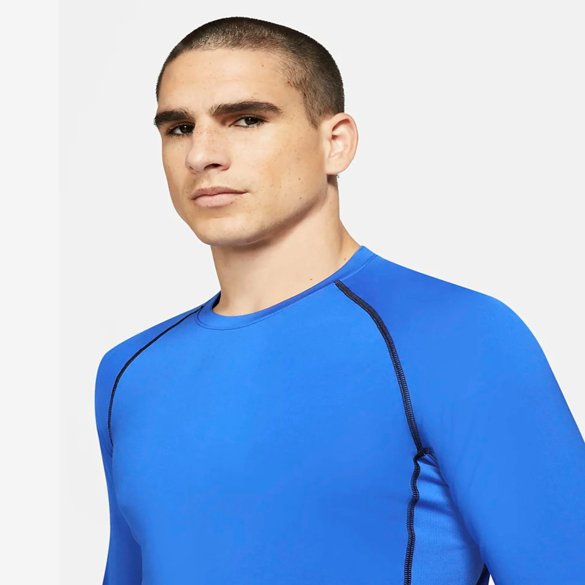 Sweat Wicking Lightweight Stretchy 92% Polyester 8% Spandex Game Royal Mens Slim Fit Long Sleeve Top with Built in Breathability