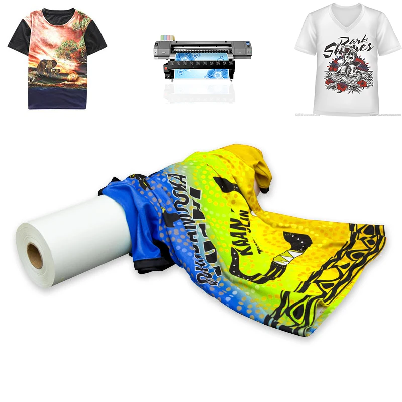 Heat Transfer Sublimation Paper Roll Jumbo Roll Paper 100g/90g Sublimation Paper Roll 100m For Fabric