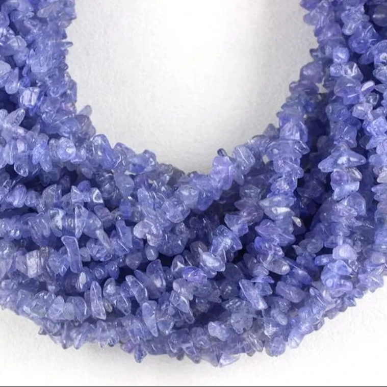 Tanzanite Freeform Uncut Chips Shape Loose Gemstone Beads For Jewelry Making 4-5mm Natural Stones Loose Beads At Wholesale Price