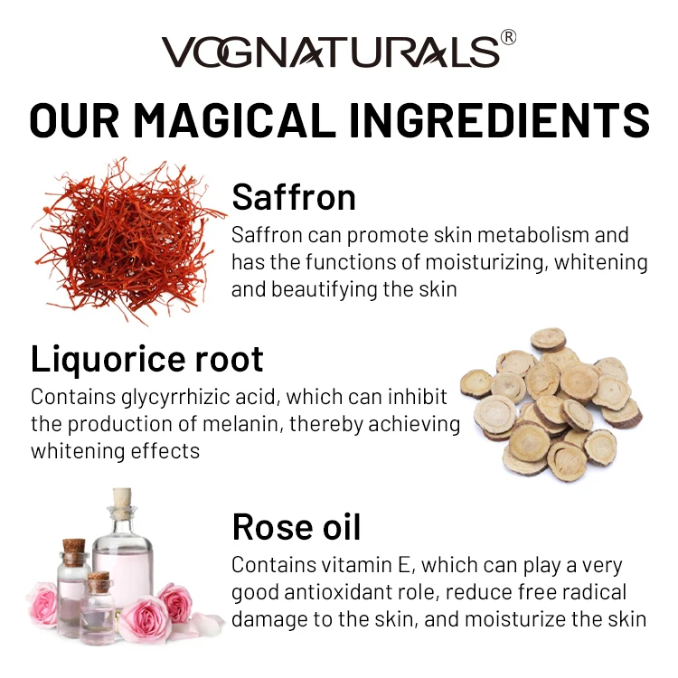 Private Label Saffron Face Oil Serum Brighten Moisturizing Smooth Essential Oil