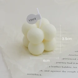 INS Custom Cute Mini Bubble Candles Ball Shape Candles Colourful Scented Bubble Cube Candles