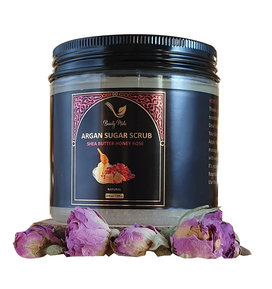 Argan sugar scrub  rose- private labeling - natural detox