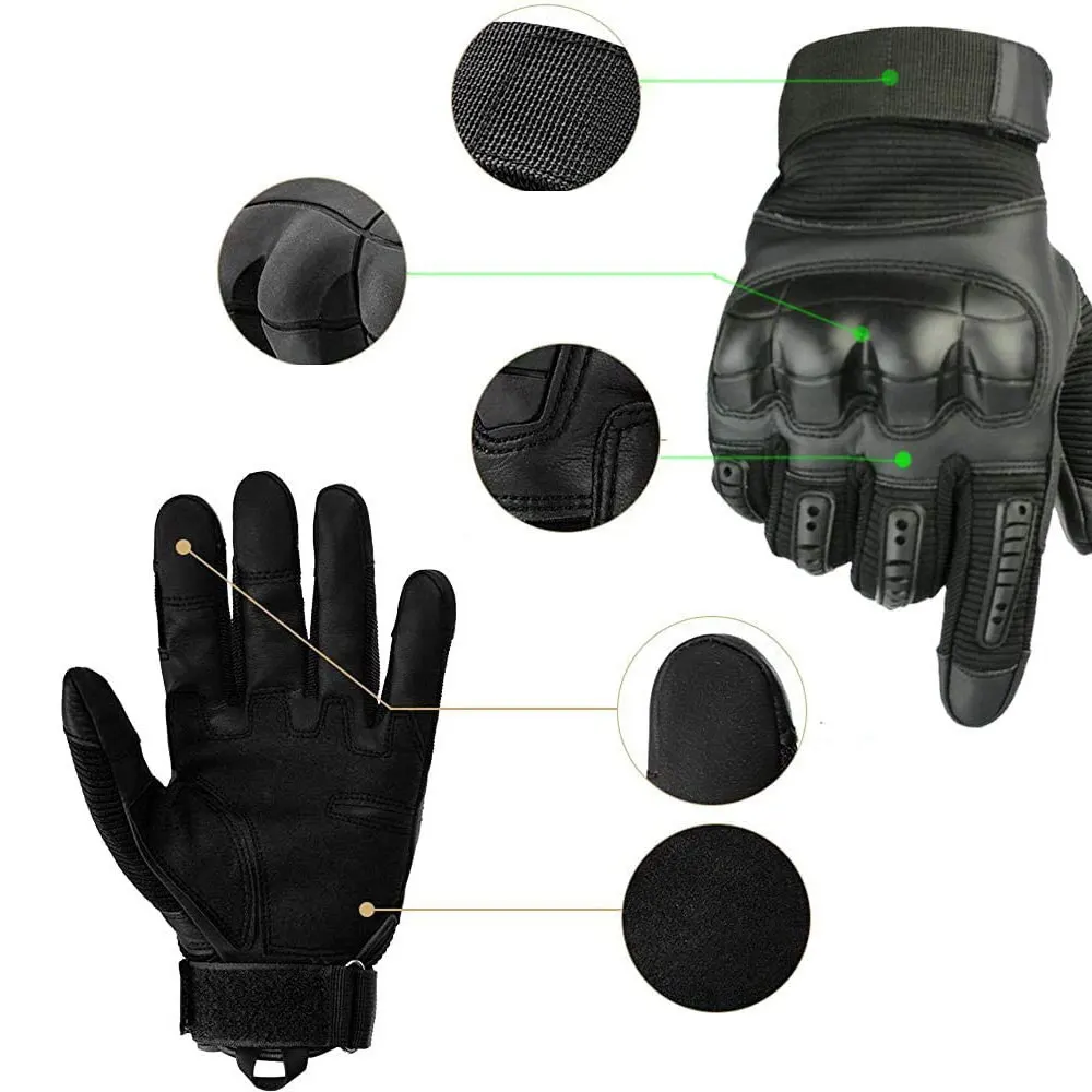 Customized 100% Genuine Cowhide Leather Motorcycle Gloves / New Arrival Men Fashionable Plus Size Motorbike Gloves