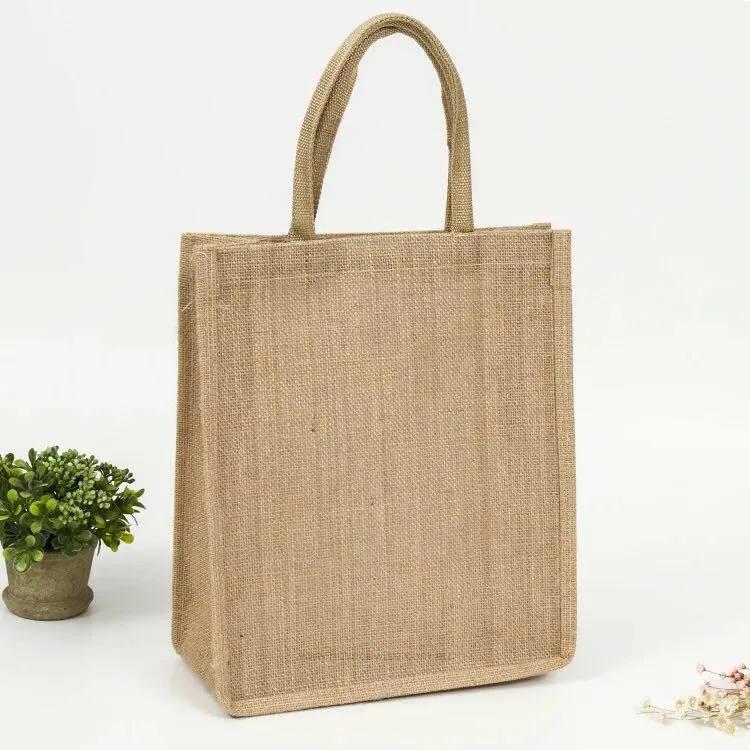 100% Export Oriented Waterproof Shopping Bag Portable Burlap Jute Tote High Quality Eco Canvas Jute Bag From Bangladesh