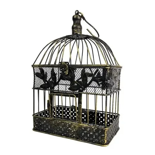 Large Decorative Black Iron Wedding Bird Cage For Home Garden Decoration Indian Handmade Customize Wholesale Price