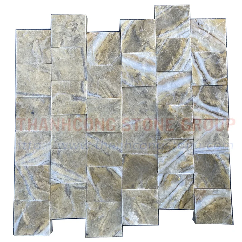 Grey, White, Yellow Stone Cube Cubic Cobble 10x10 15x15 Natural Stone Walkway  Sidewalk Paving