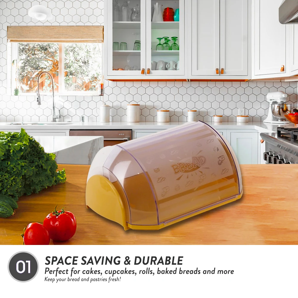 Elianware Wholesales High Quality Food Grade Safe Multipurpose Bread Keeper Plastic Storage Case with Cover