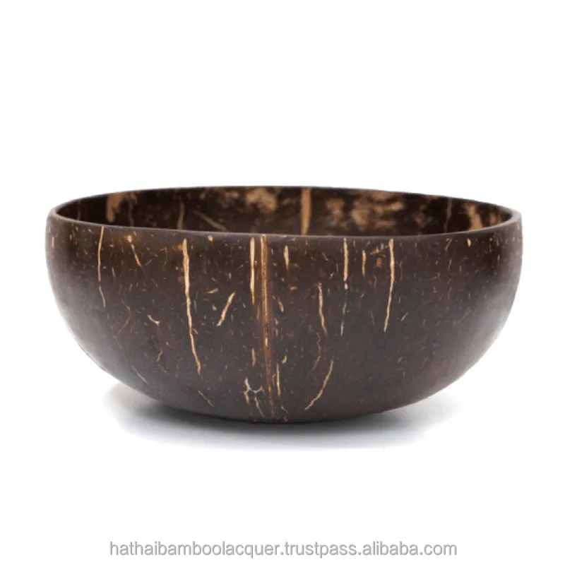 OEM ODM Handcarved Coconut Bowl Factory Direct Wholesale Style Asia Natural Bowl Amazon Hot Selling Hathai Vietnam