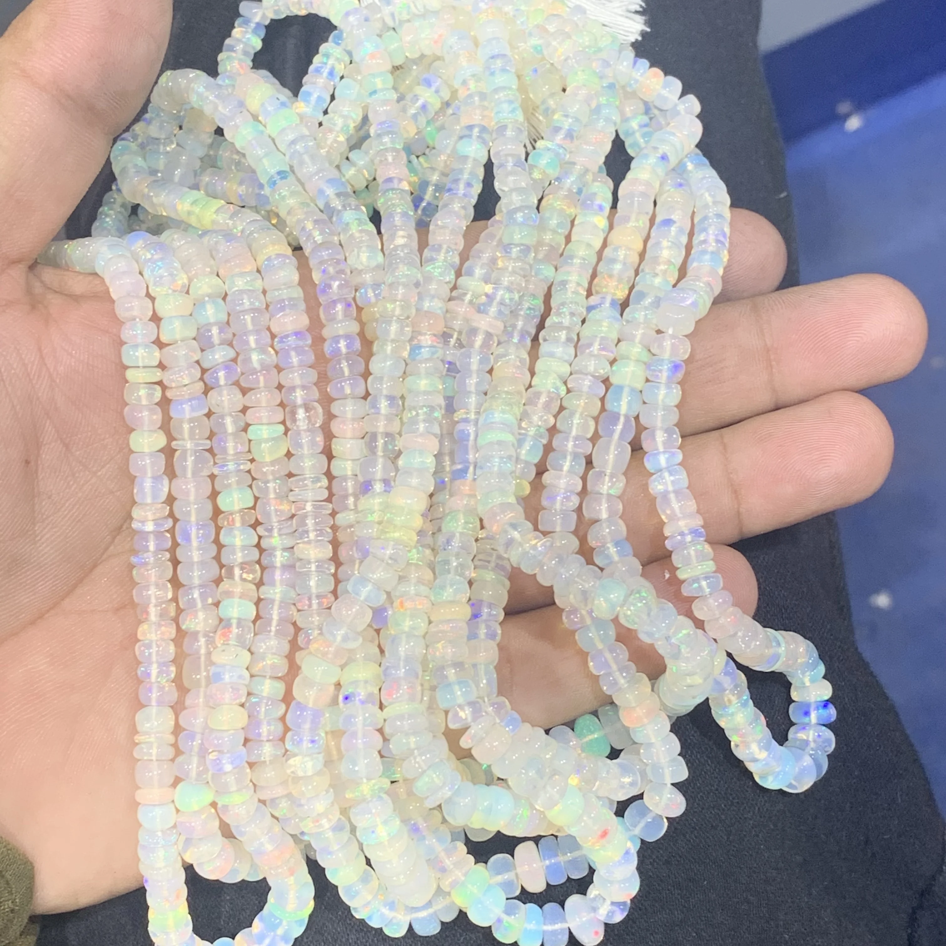 6mm Rondelle Roundel Shape String Jewelry Making High Grade Quality Loose Gemstone Beads Ethiopian Opal