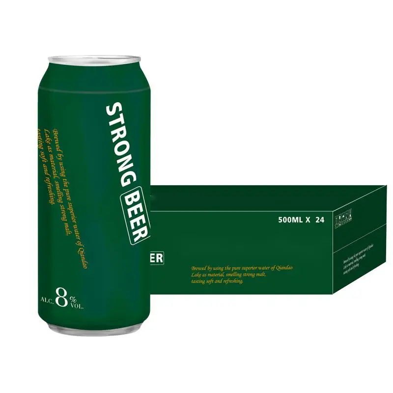 OEM 8% Strong lager beer 500ML Private label alcoholic beverages filling