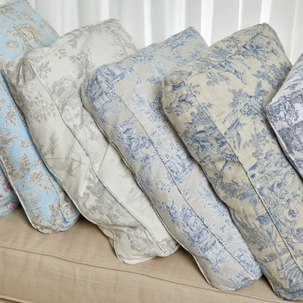 Чехол для подушки из льна во французском стиле