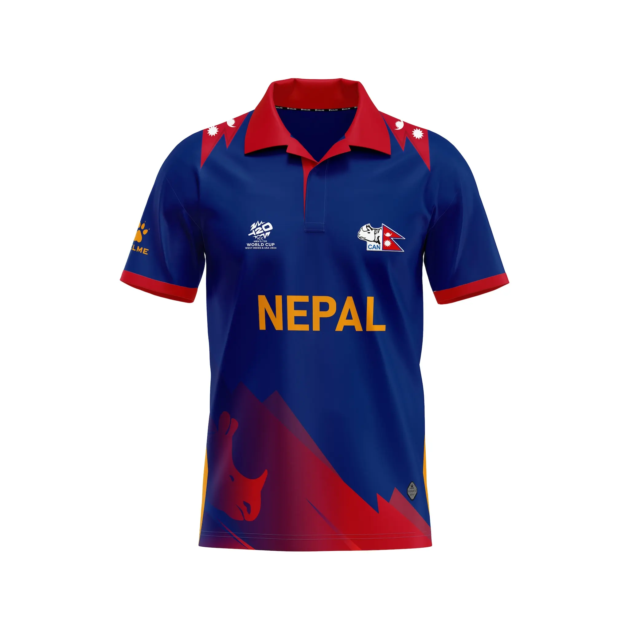 New Arrival Cricket Jerseys 2024 T20 Cup Match Jersey Custom Sublimation Factory Direct Nepal Cricket Jersey
