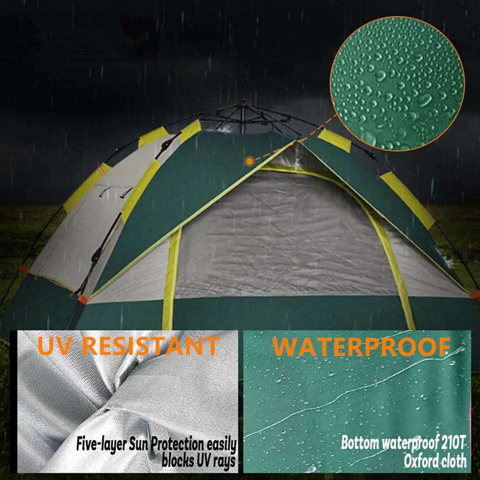 Custom Large Outdoor Fold Ultralight Tent Pop Up Glamping Camping Tent Luxury Camp Tent Waterproof With Bed