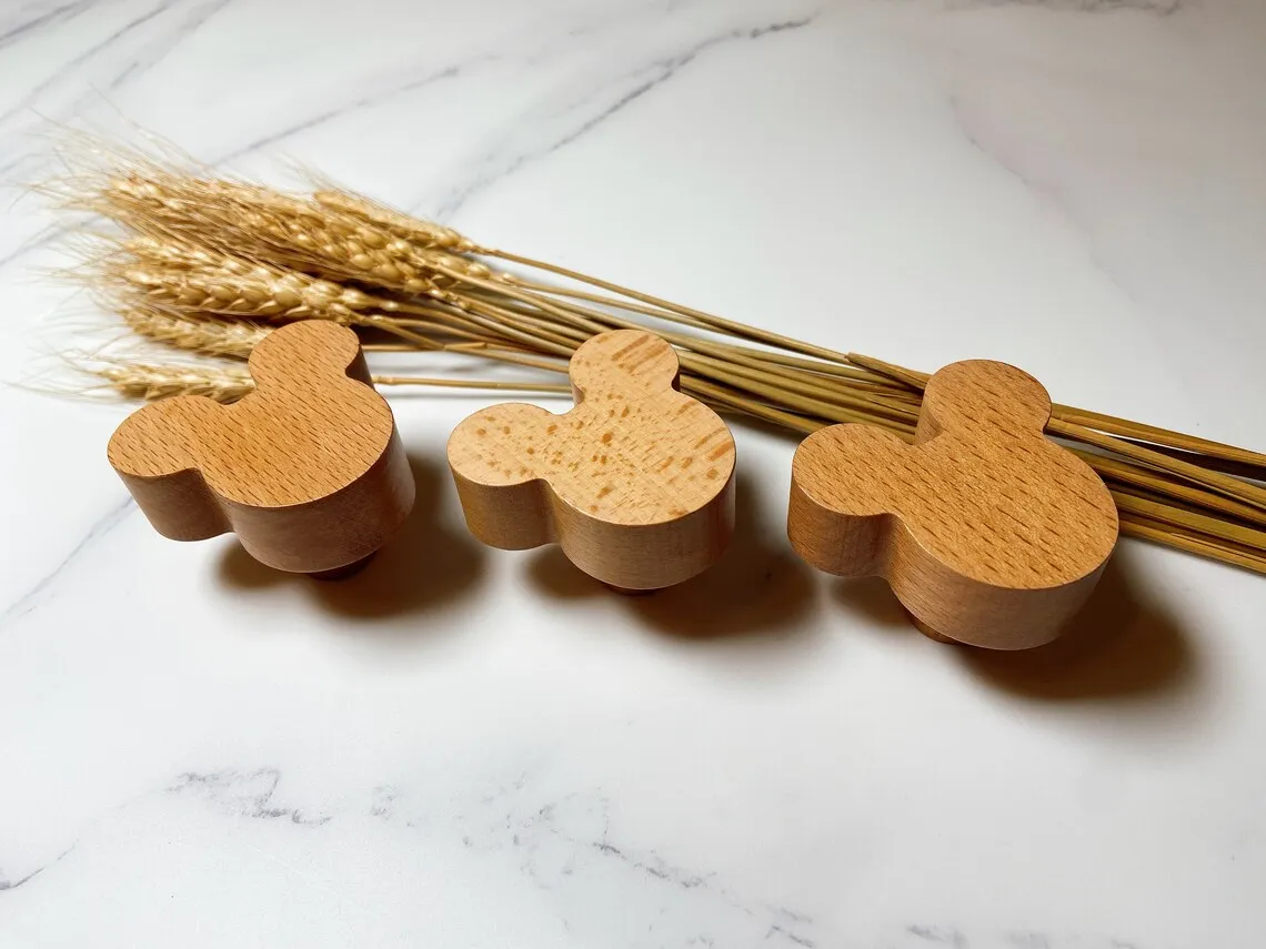 Natural wooden elegant knob pull cabinet drawer for home dresser door cabinet furniture decorative kitchen wardrobe handle knobs