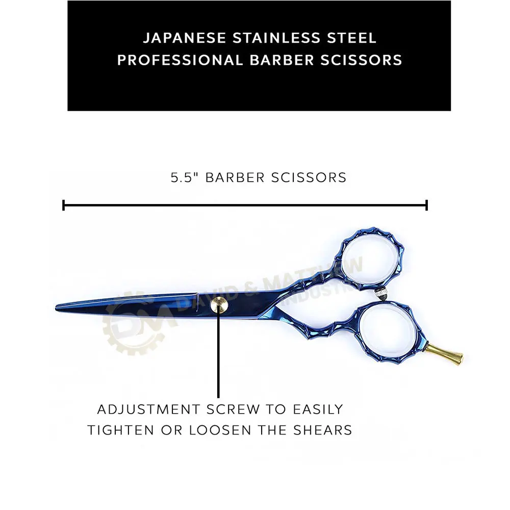 Customized Logo Japanese Stainless Barber Hair Cutting Scissors High Quality VG10 Professional Straight Blade Salon Beauty Tool