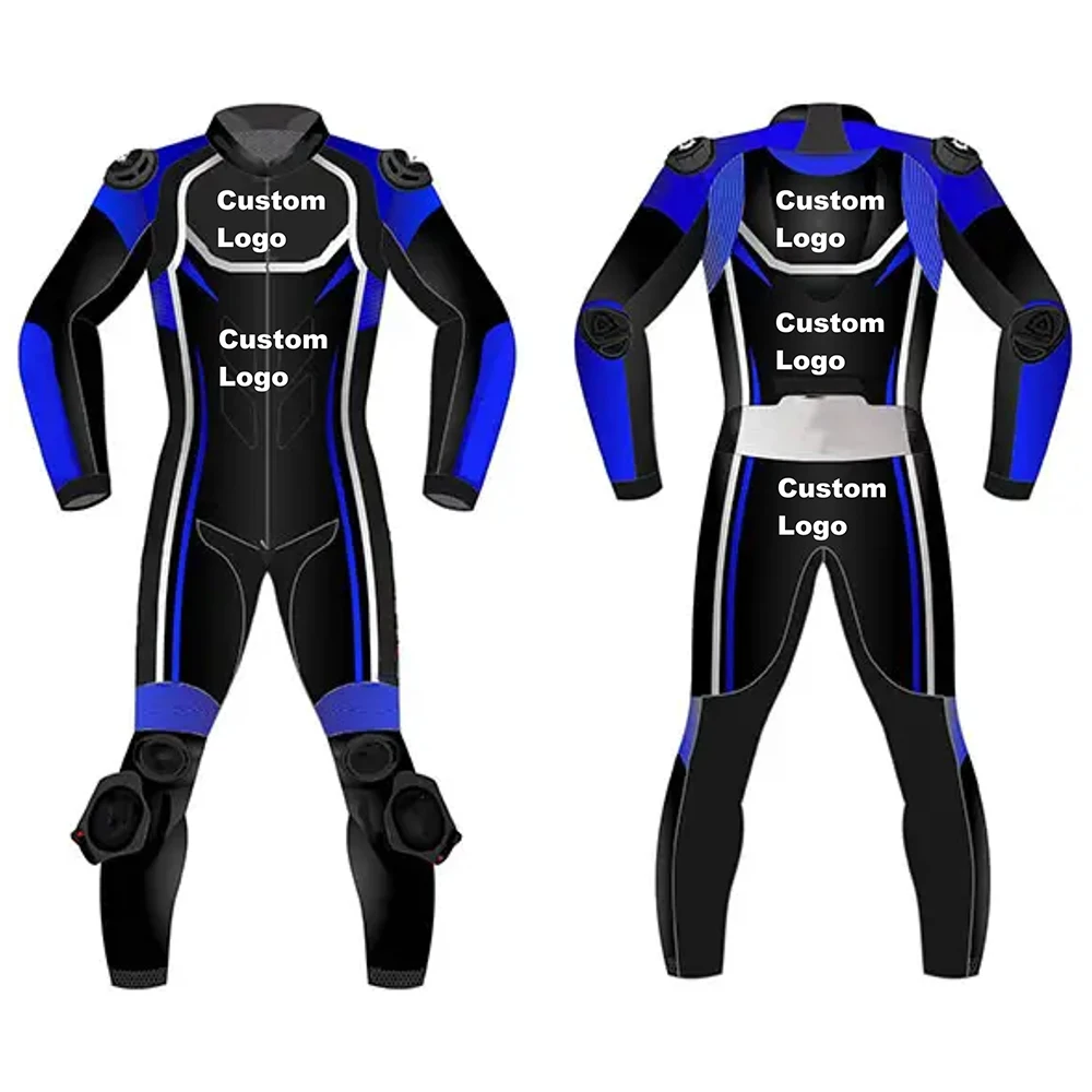 Customizable Racing Leather Jacket Waterproof Motorbike Motorcycle Suit Breathable Plus Size Track Auto Racing Printed 1 Piece