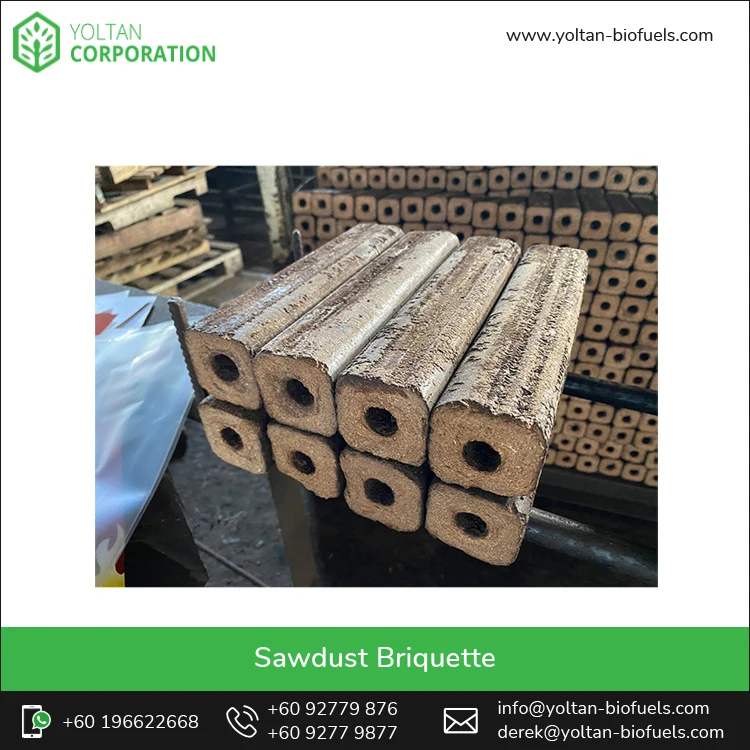 Hot Selling Highest Quality Low Smoke 220mm Length Sawdust Made Briquettes at Genuine Wholesale Price