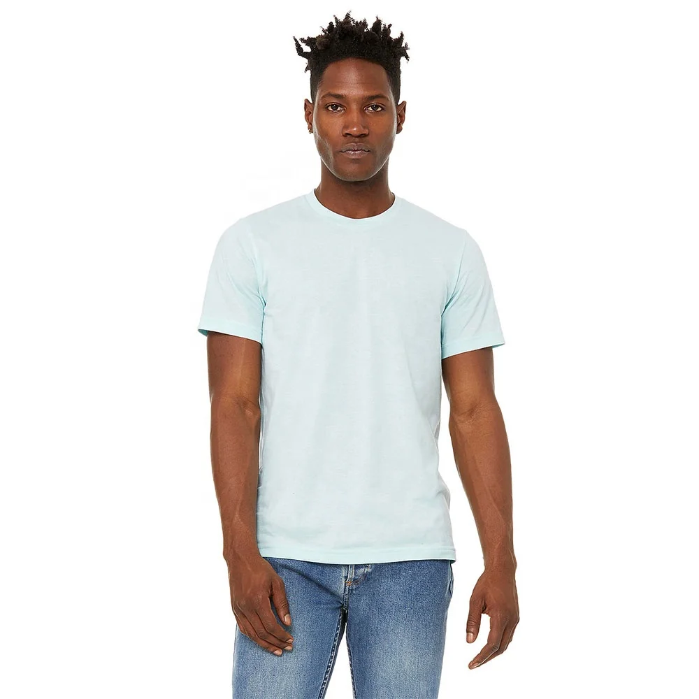 Bella + Canvas Unisex Sueded T-Shirt M HTHR  BLU 3301 UNISEX SUEDED TEE Lightweight jersey  Breathable Tee