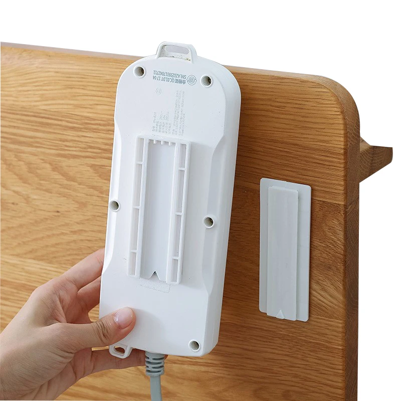 Клейкий держатель для удлинителя самоклеющийся фиксатор настенное крепление подставка для розетки
