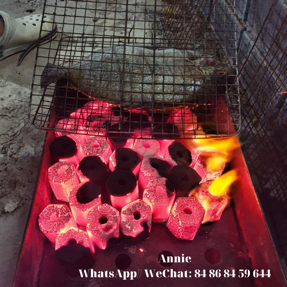 Hot selling coconut charcoal BBQ Briquettes Ben Tre warehouse  PURE COCONUT 100% shell coconut