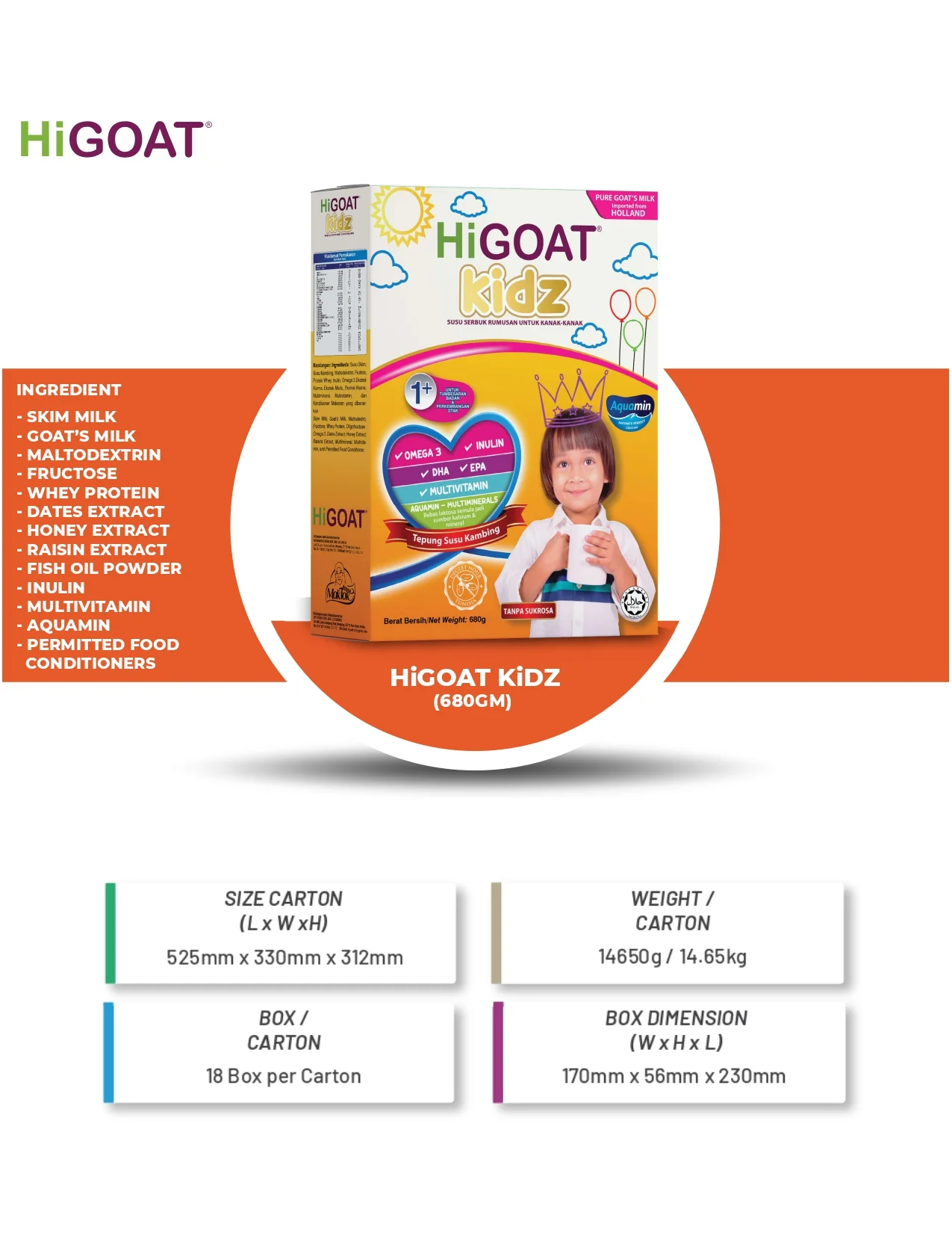 HI GOAT KIDZ FORMULA MILK BABY FORMULA MILK HEALTHY QUALITY MILK OEM DAIRY