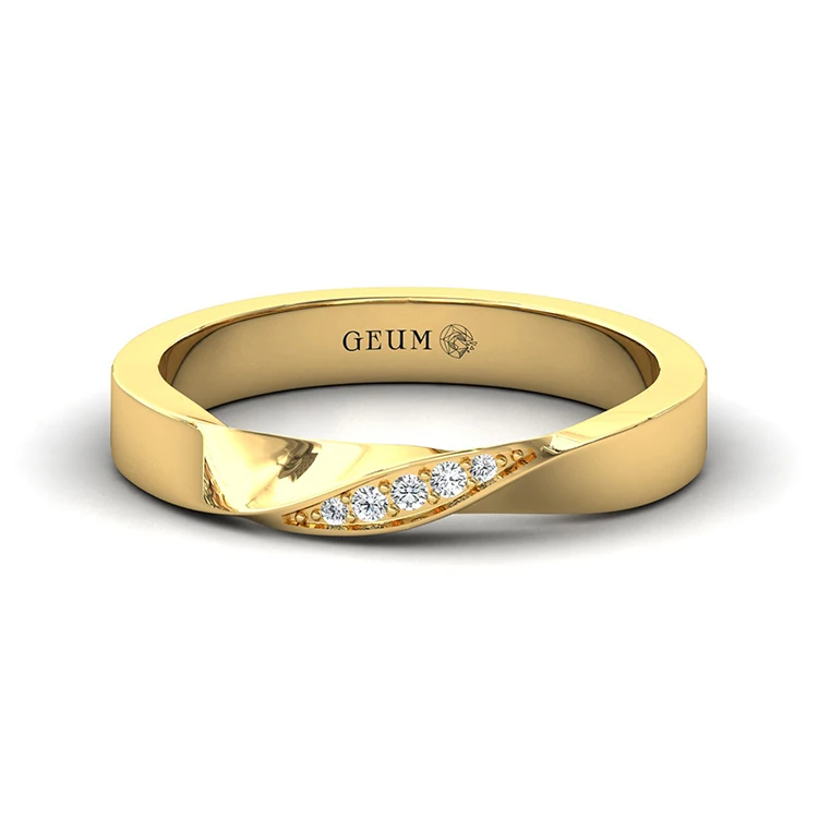 For Women Elegant New Design Fine Certified Jewelry Rings with Real Diamonds Ring Gold 14kt Solid Customized Wholesaler Romantic
