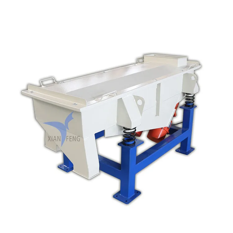 XIAN FENG Whole body carbon steel vibration screen.Factory direct sales screen size 500*2000 mm linear vibration screen.