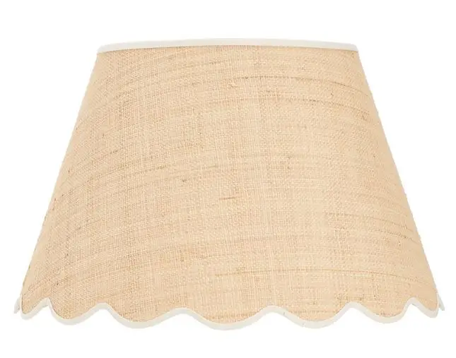 Top Sell 2023 Scallop Style Fabric Lamp Shade Hardback with Customized Color Lamp Shade For Home Decor Uses