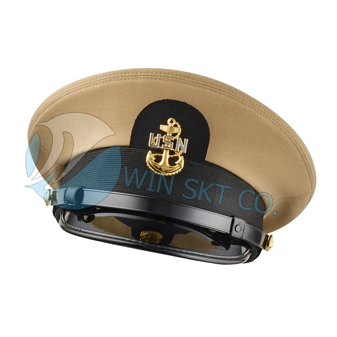 New Design Peak Cap Hand Made Officers Hats Made In Wool Polyester Peak Caps with Customized Design & Logo