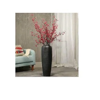 Antique Finishing Shiny Polished Ceramic Flower Vase for Home Decor Flower Vase Living Room Decoration