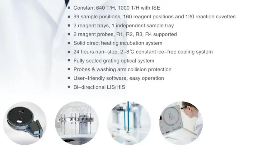 URIT-8280 Auto Chemistry Analyzer/ Automatic Chemical Analyzer Open System Constant 640T/H, 1000T/H With ISE