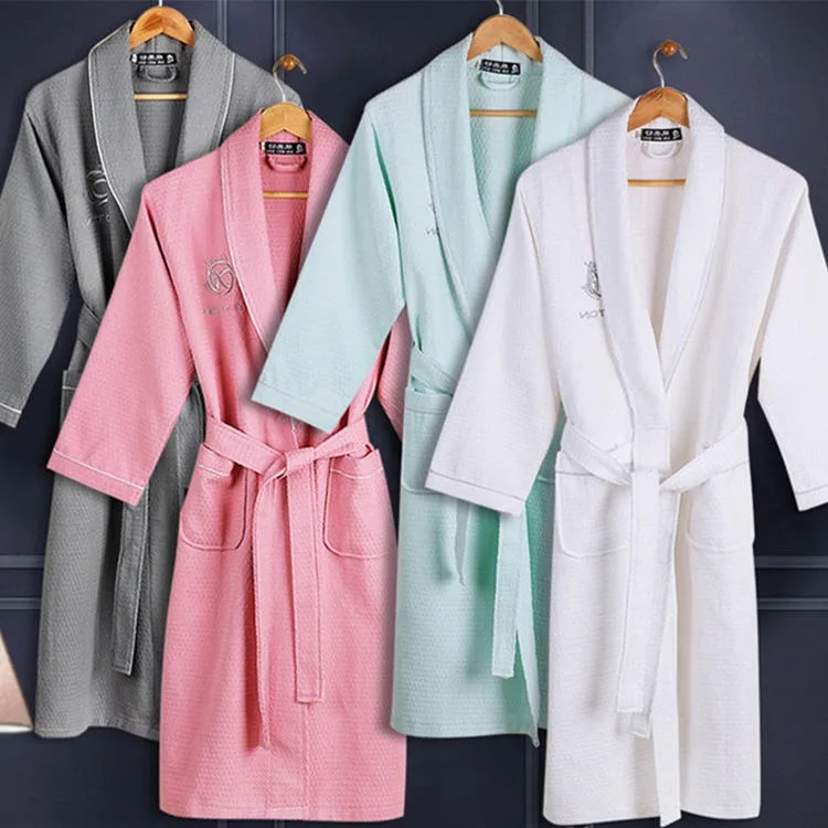 Female Bath Robes V-neck Ladies Sleepwear Soft Custom Logo Luxury Bath Robes SPA Robe Hotel For Hotel Sarong