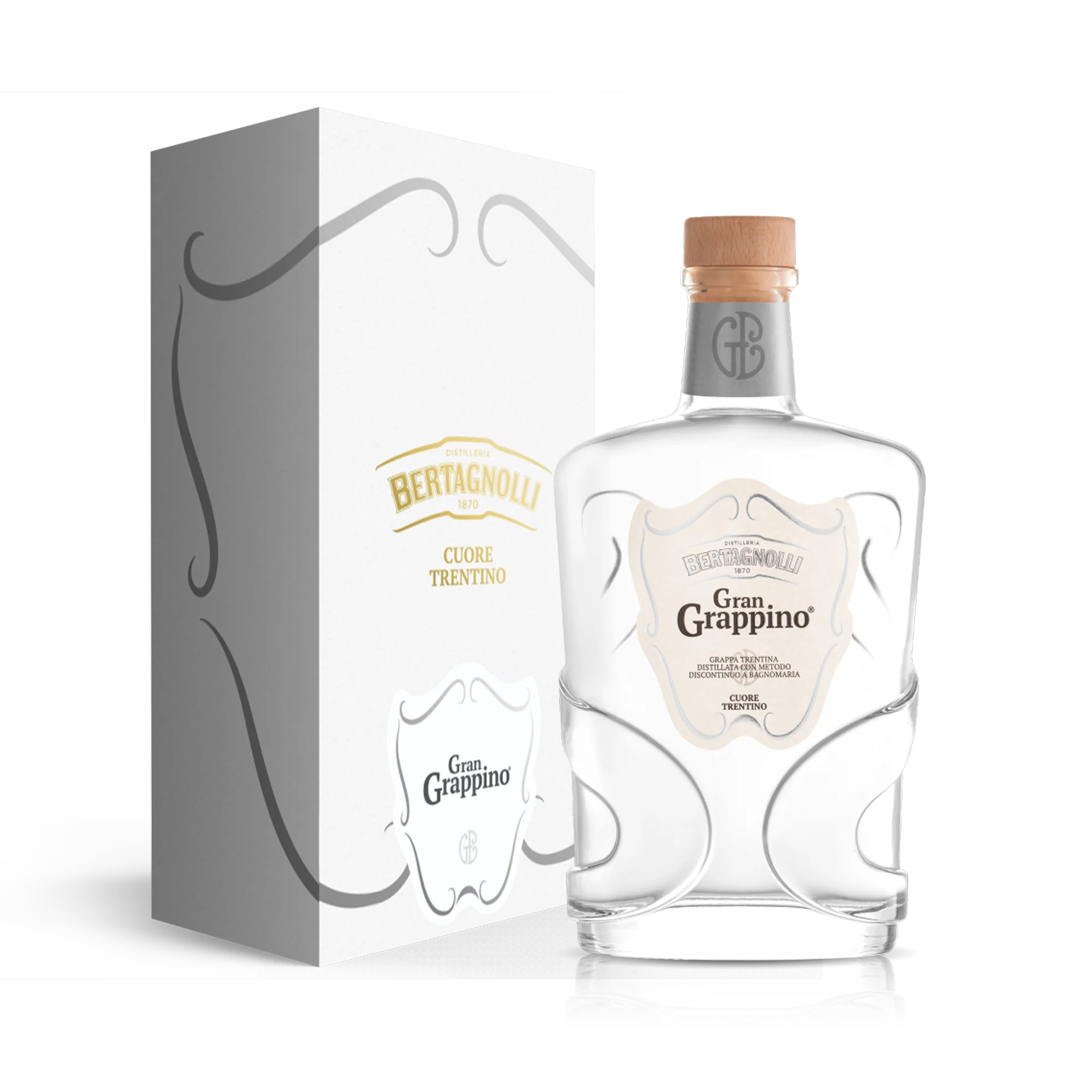 Top Quality Italian Pomace Brandy Gran Grappino 700ml Pure Spirits Fresh and Intense Made in Italy