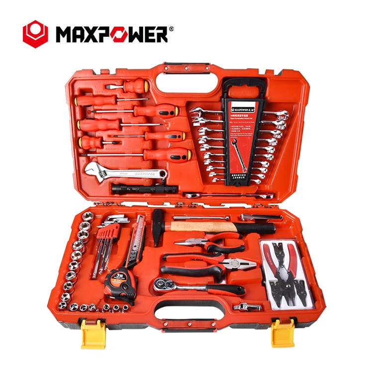 Maxpower professional 60pcs hand tools set box toolbox toolkit for home workshop