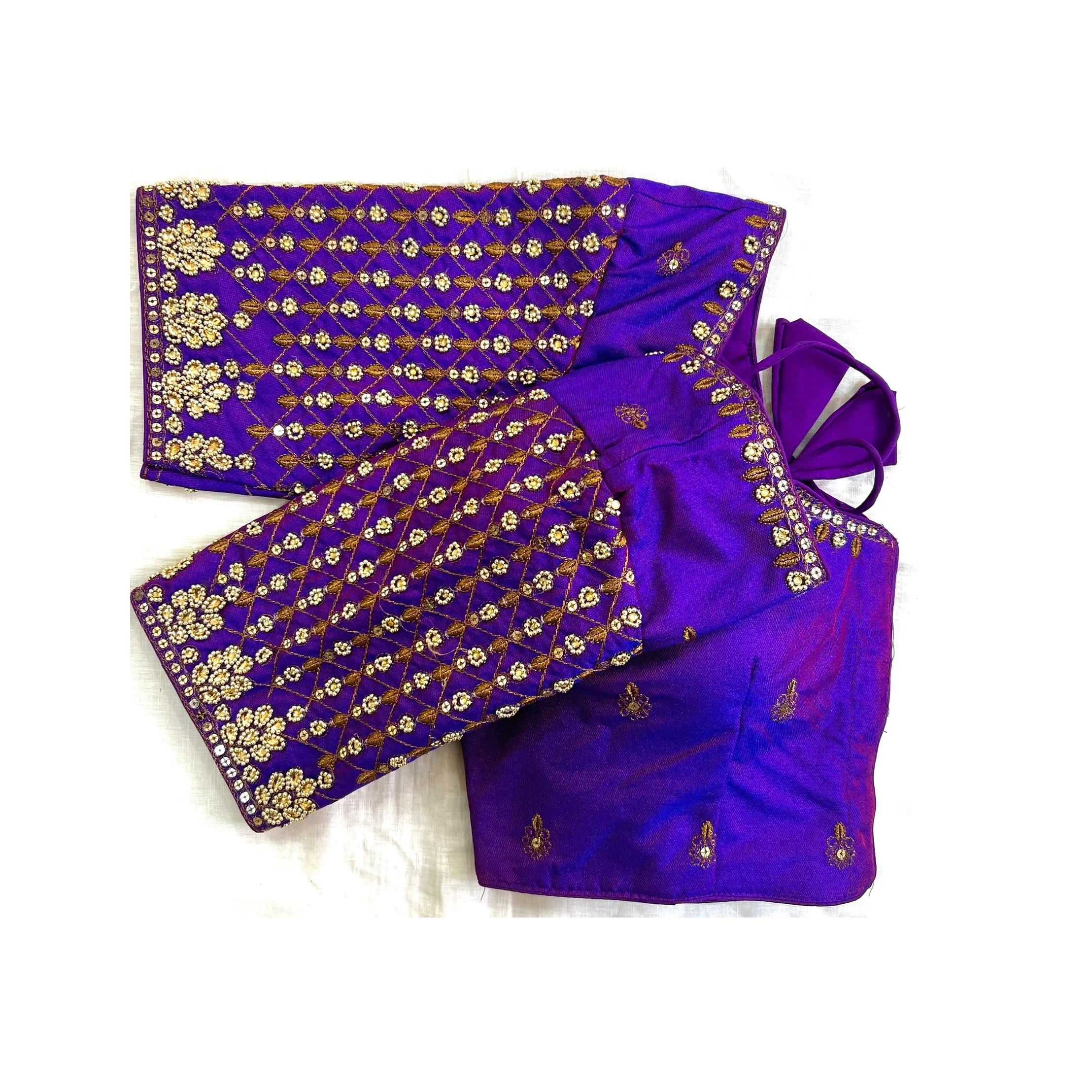 Лидер продаж блузка magam работа медная Zari ручная и Khatli свадебная от индийского поставщика