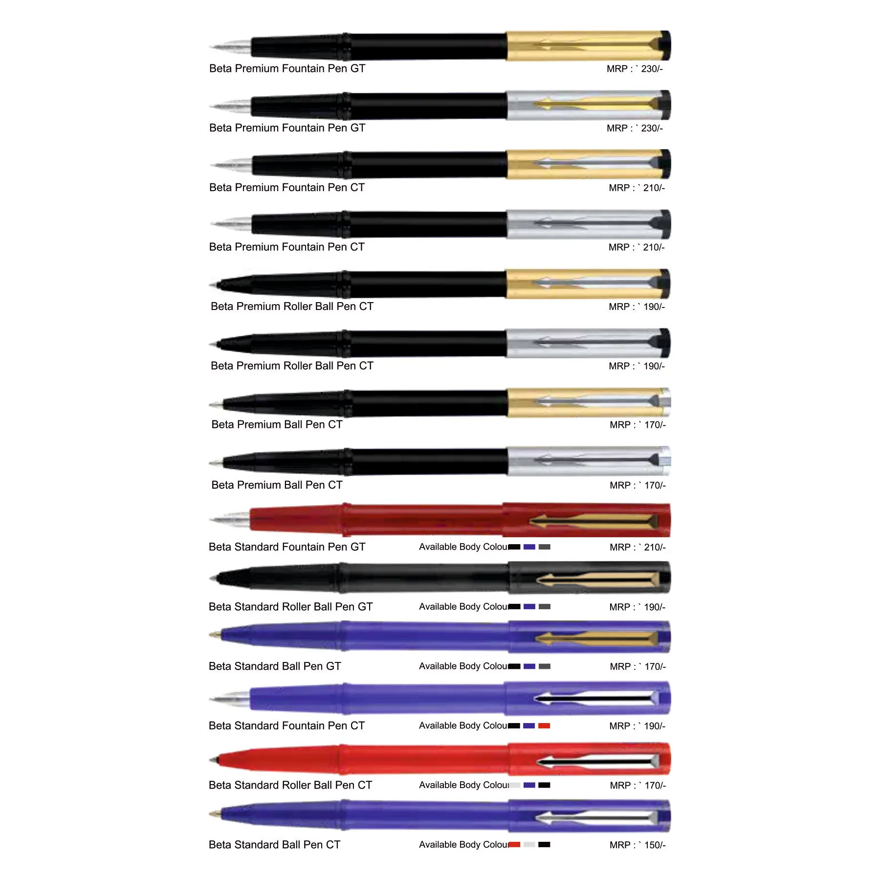 Parker Beta Premium Corporate Customized Roller Pen 0.5mm Metal Fountain Pen Gold Tip Writing Student Finance Set GT Promotional