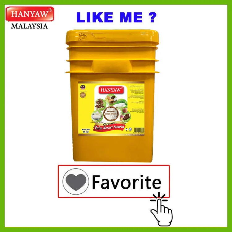 [Malaysia] Fast Shipping + Phytosanitary Certified Hanyaw Brand Palm Kernel Stearin ( 17kg / Pail )