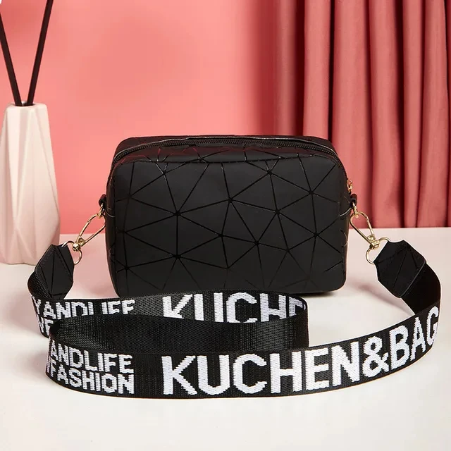Fashion Geometry Color Sling Bags For Women Small Crossbody Bag Purse PU Leather wholesale  Purses & bags