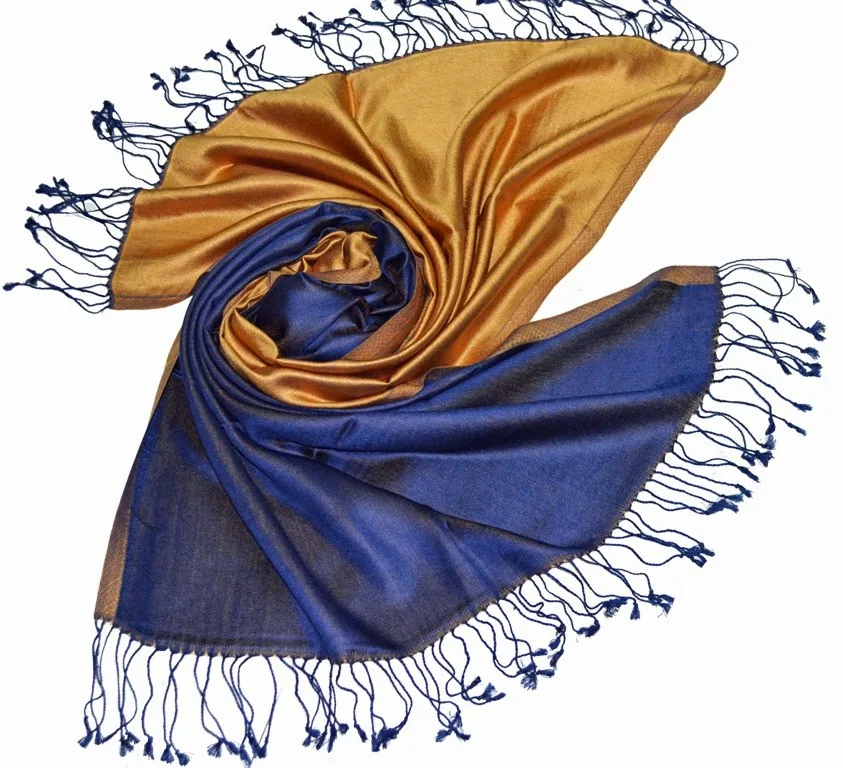 100% silk pashmina turkish water pashmina New arrival Double Color Hijab Scarf Two Color Scarf Mix Colors stoles shawl scarves