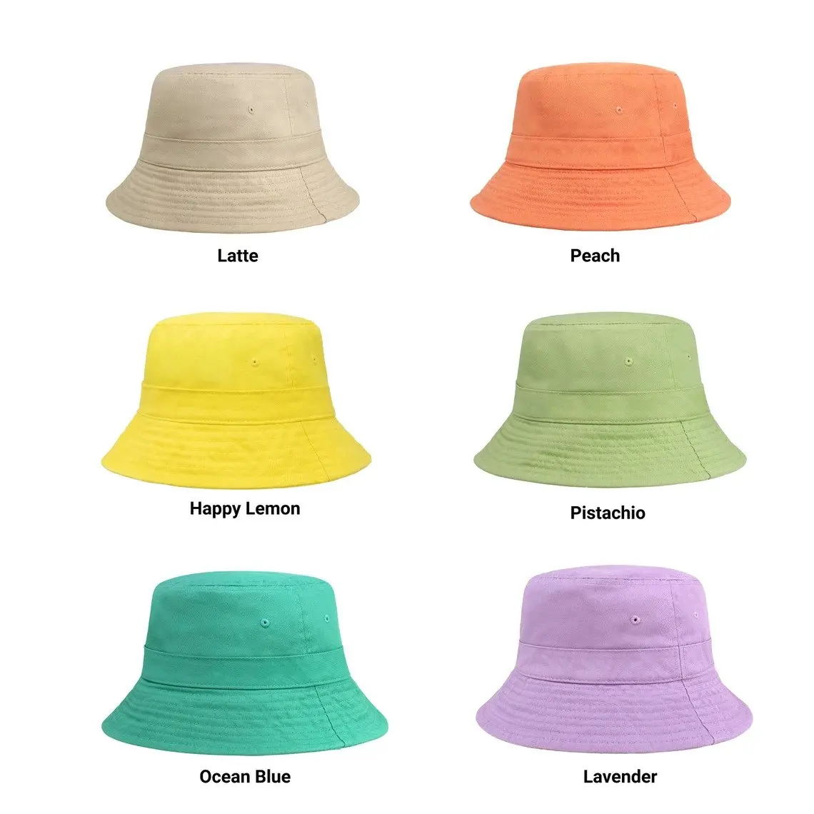 Everyday Cotton Style Bucket Hats Unisex Trendy Lightweight Outdoor Hot Fun Summer Beach Vacation Getaway Headwear