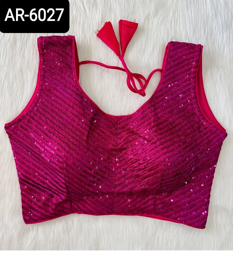 Designer Indian Ethnic Wear Phantom Silk Blouse with Jari and Sequence Work for Fancy Saree and Lehenga choli with Fancy Dori