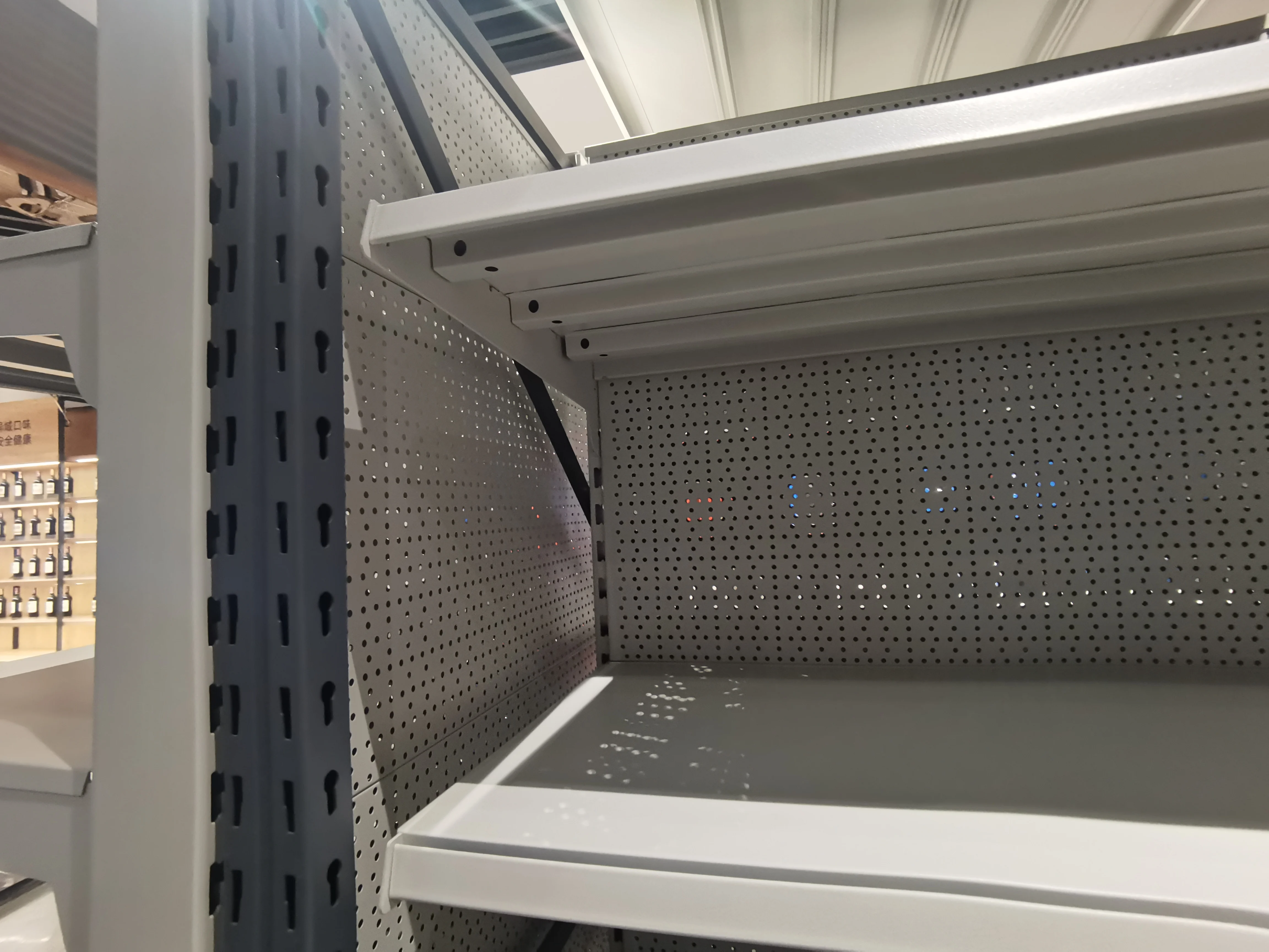 2 in 1 Supermarket shelves gondola rack heavy duty for shop store retail commerce display